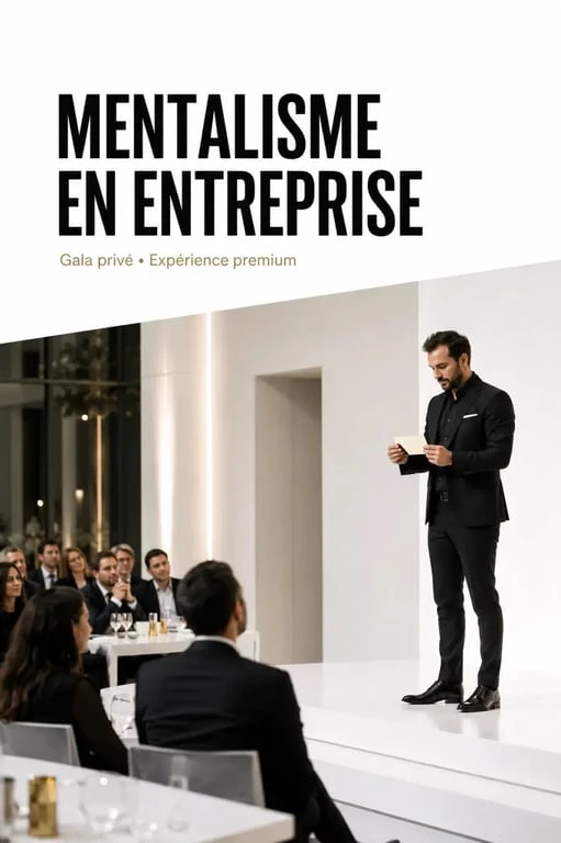 Magicien corporate en mentalisme lors d’un gala