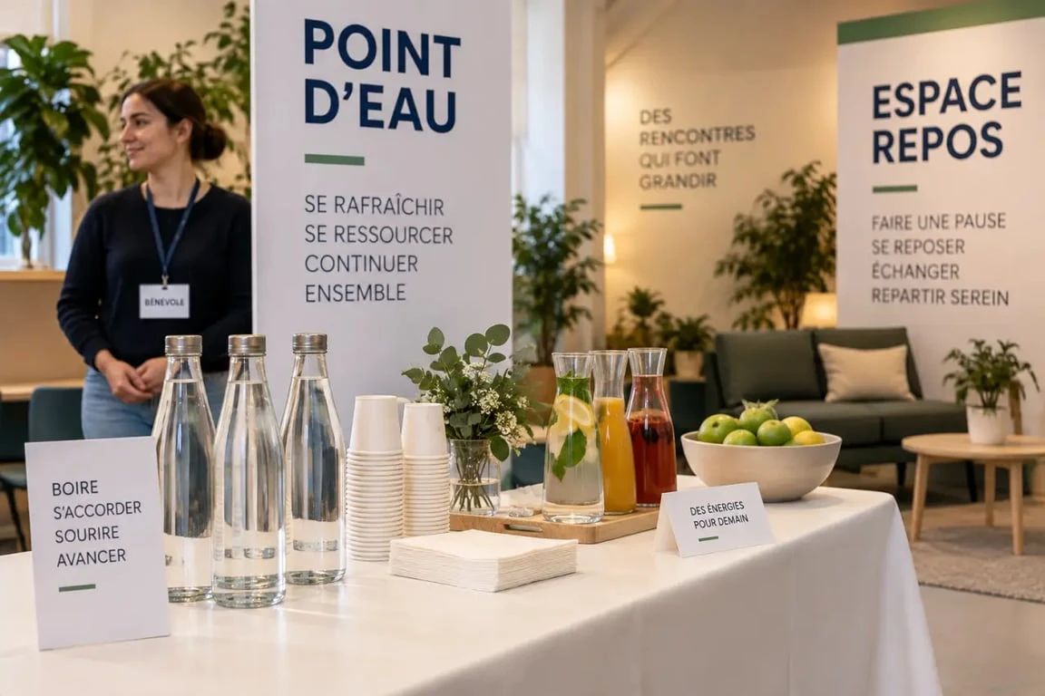 Espace de prévention et boissons sans alcool lors d'une soirée d'intégration étudiante