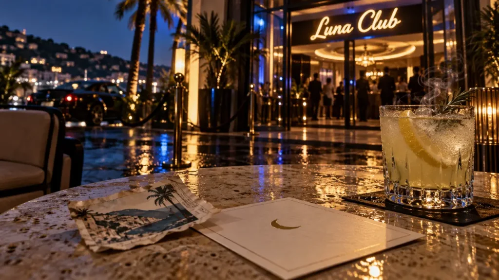 luna club roquebrune sur argens, entrée de club Côte d’Azur de nuit